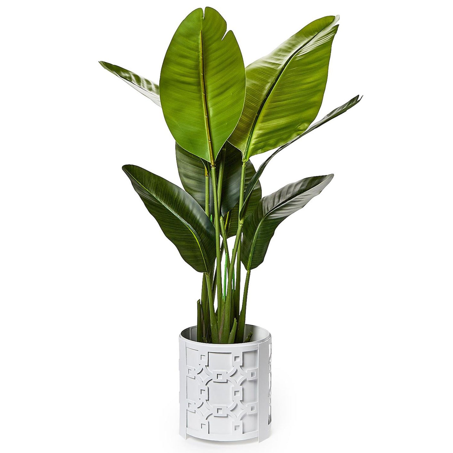Laser Fretwork Round Metal Planter