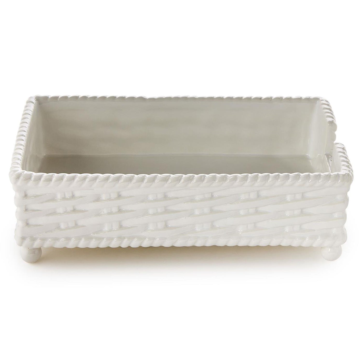 Basketweave Guest Towel/Utensil Napkin Holder