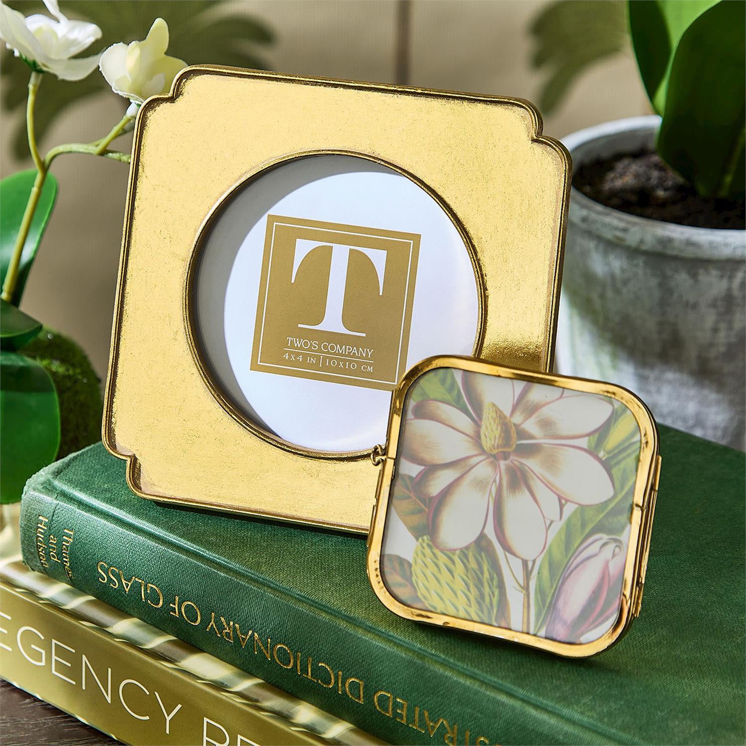 Gold Leaf Photo Frame Set of 2