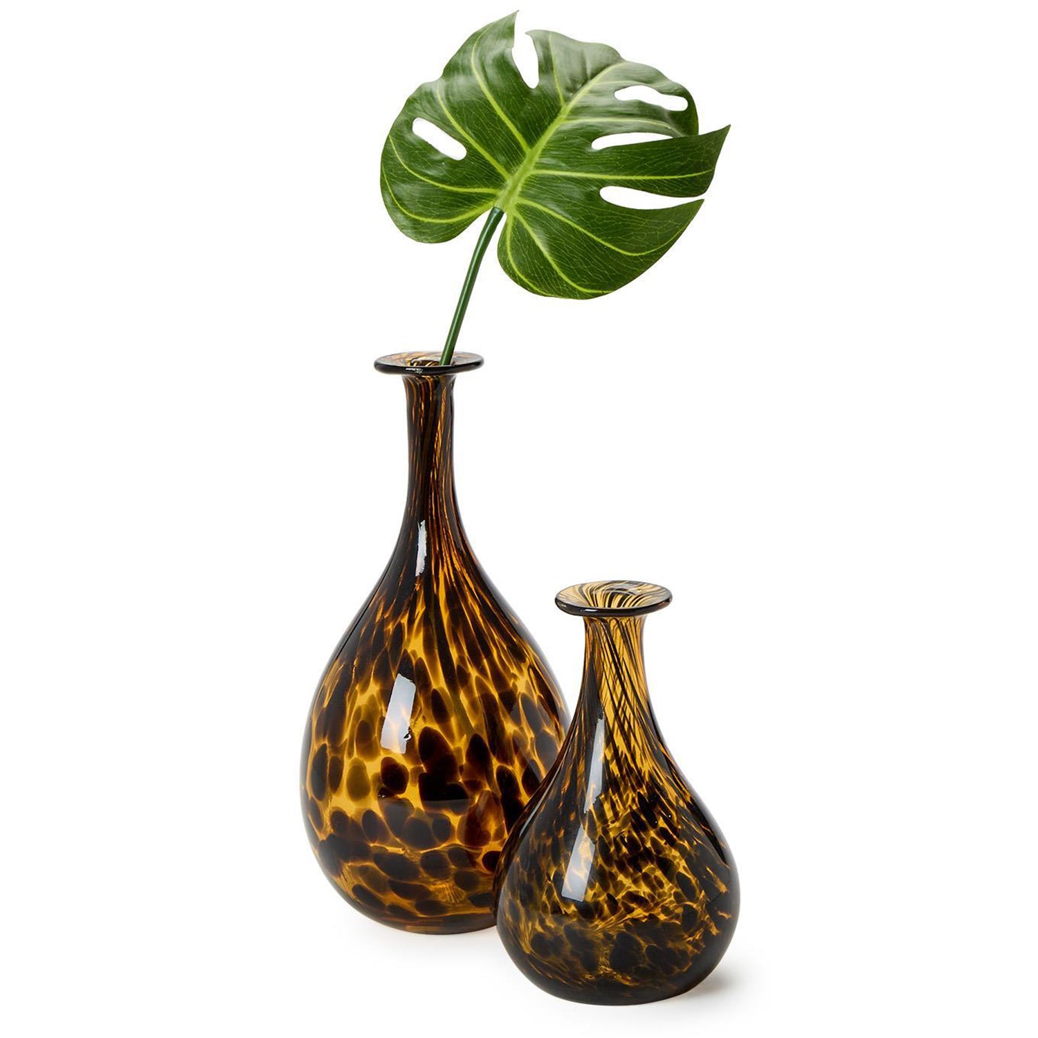 Long Neck Tortoise Print Vase Set of 2