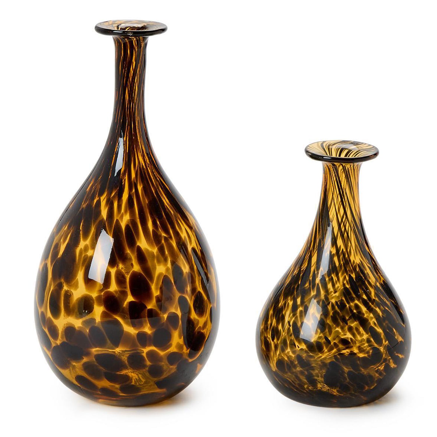 Long Neck Tortoise Print Vase Set of 2