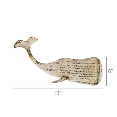 Metal Whale Sculpture