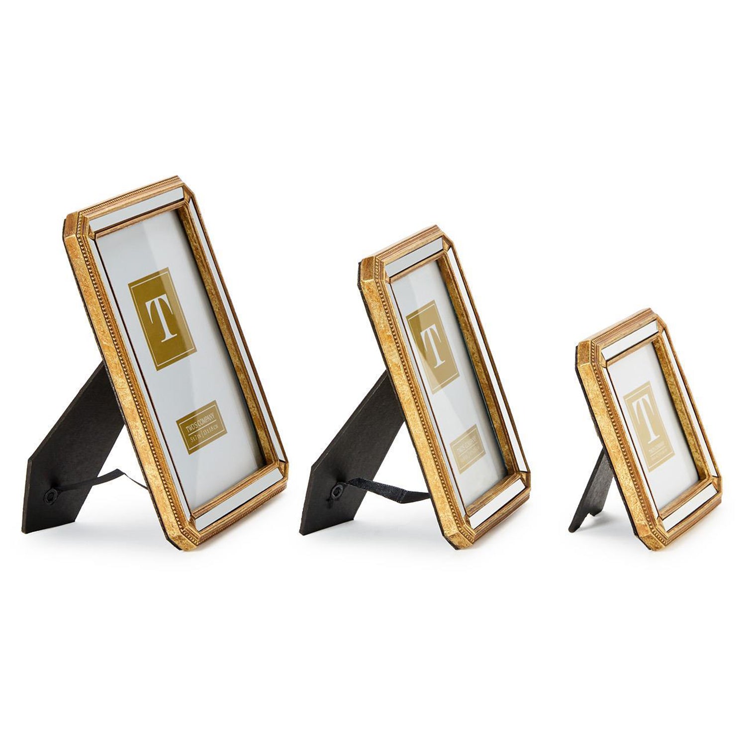 Beveled Mirror Photo Frame Set of 3