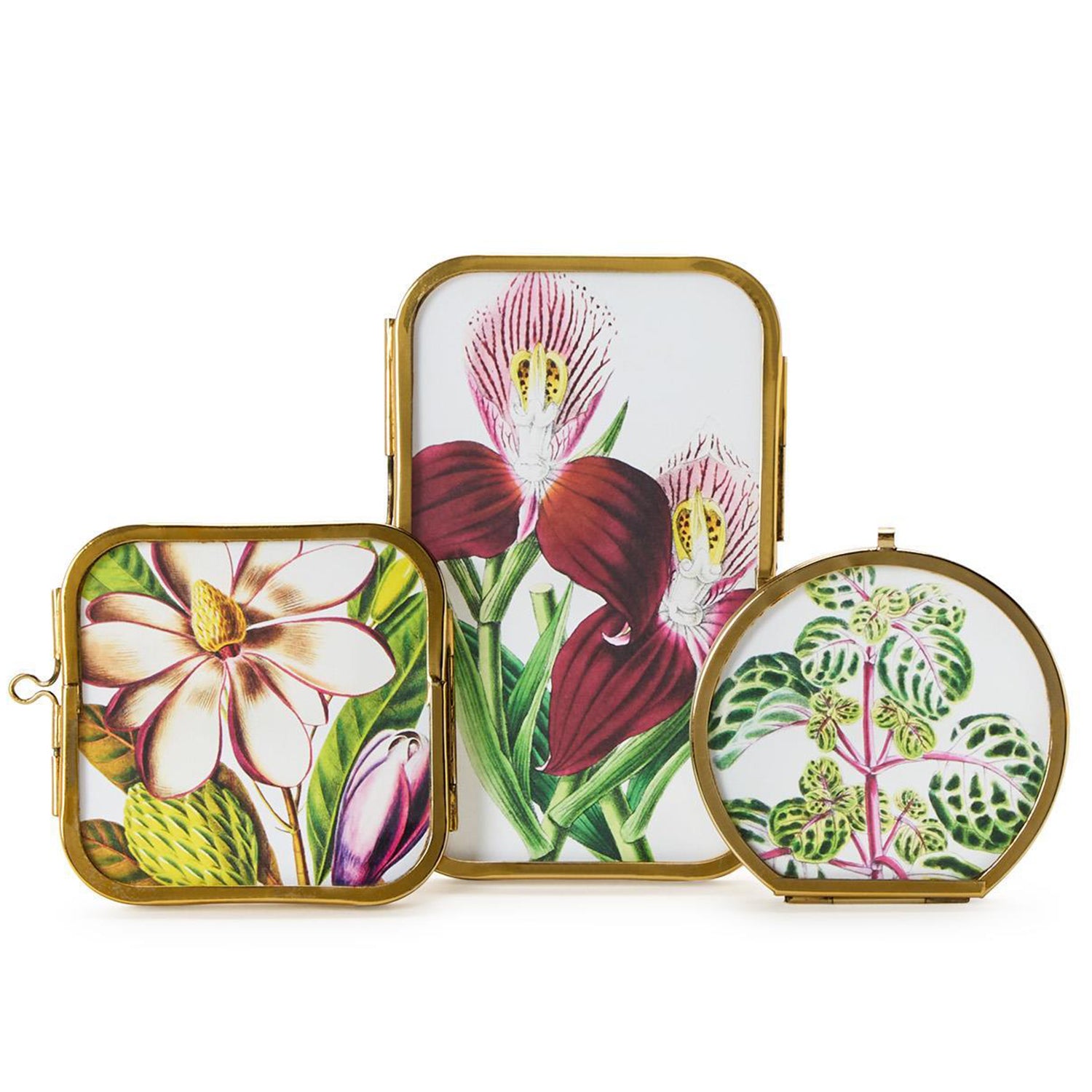 Mini Metal Frame with Antique Gold Trim Set of 3