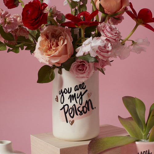 Sweet Phrase White Vase