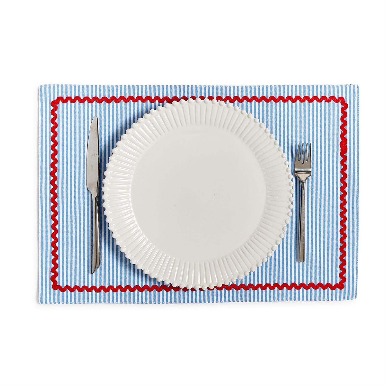 Red, White and Bloom Double Sided Placemat Set of 4
