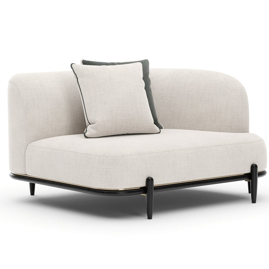 Caracole Madera Oatmeal RAF Modular Loveseat