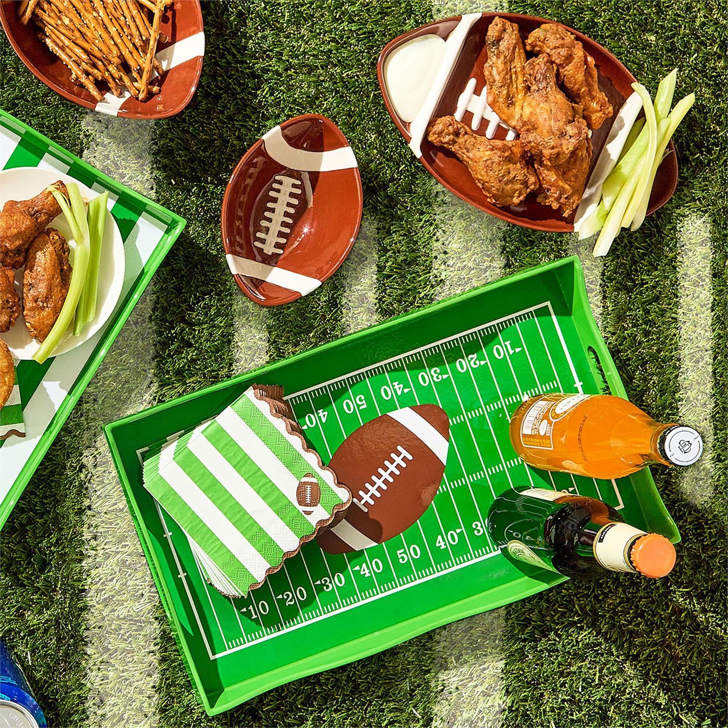 Football Sectional Serving Platter