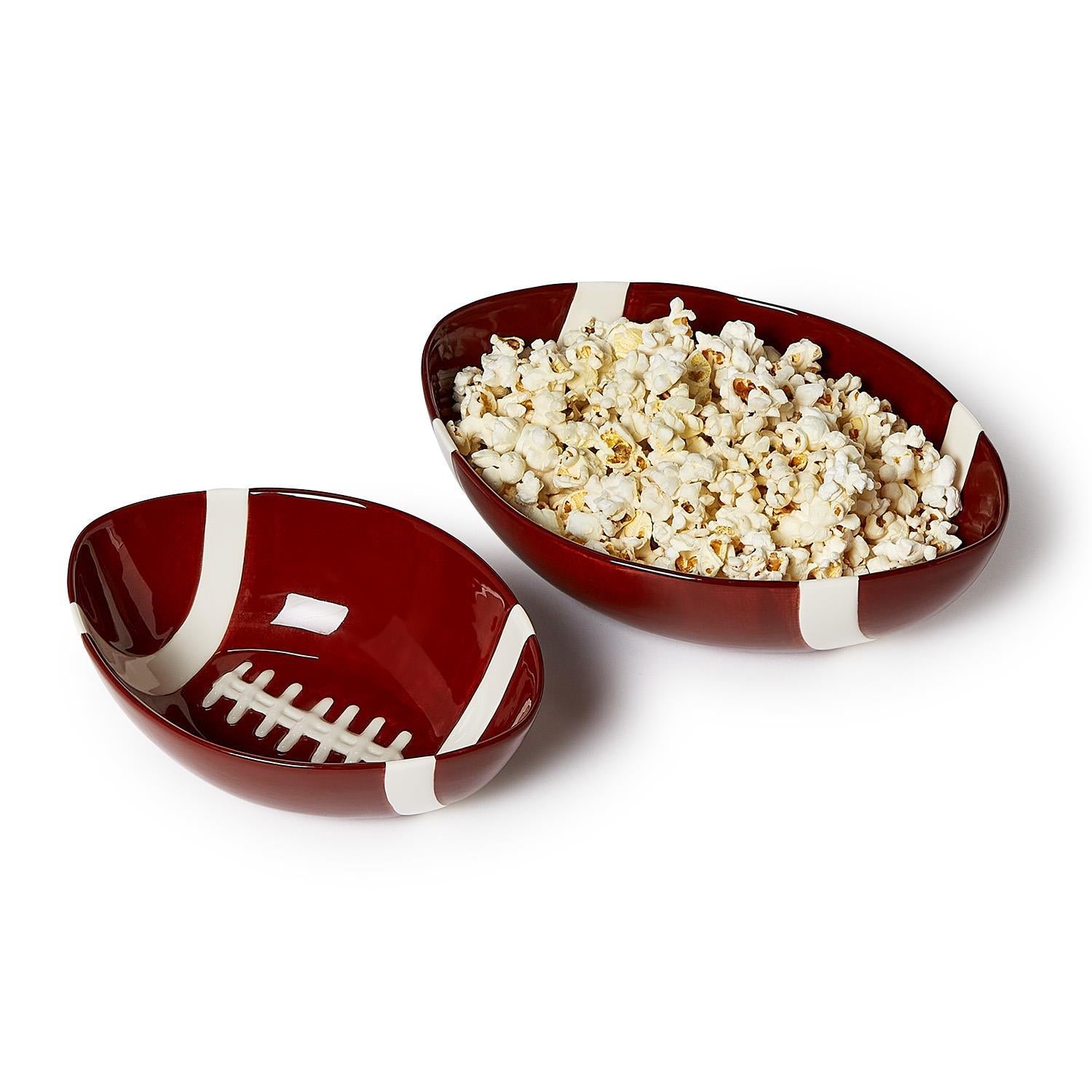 Football Tidbit Bowl Set of 2