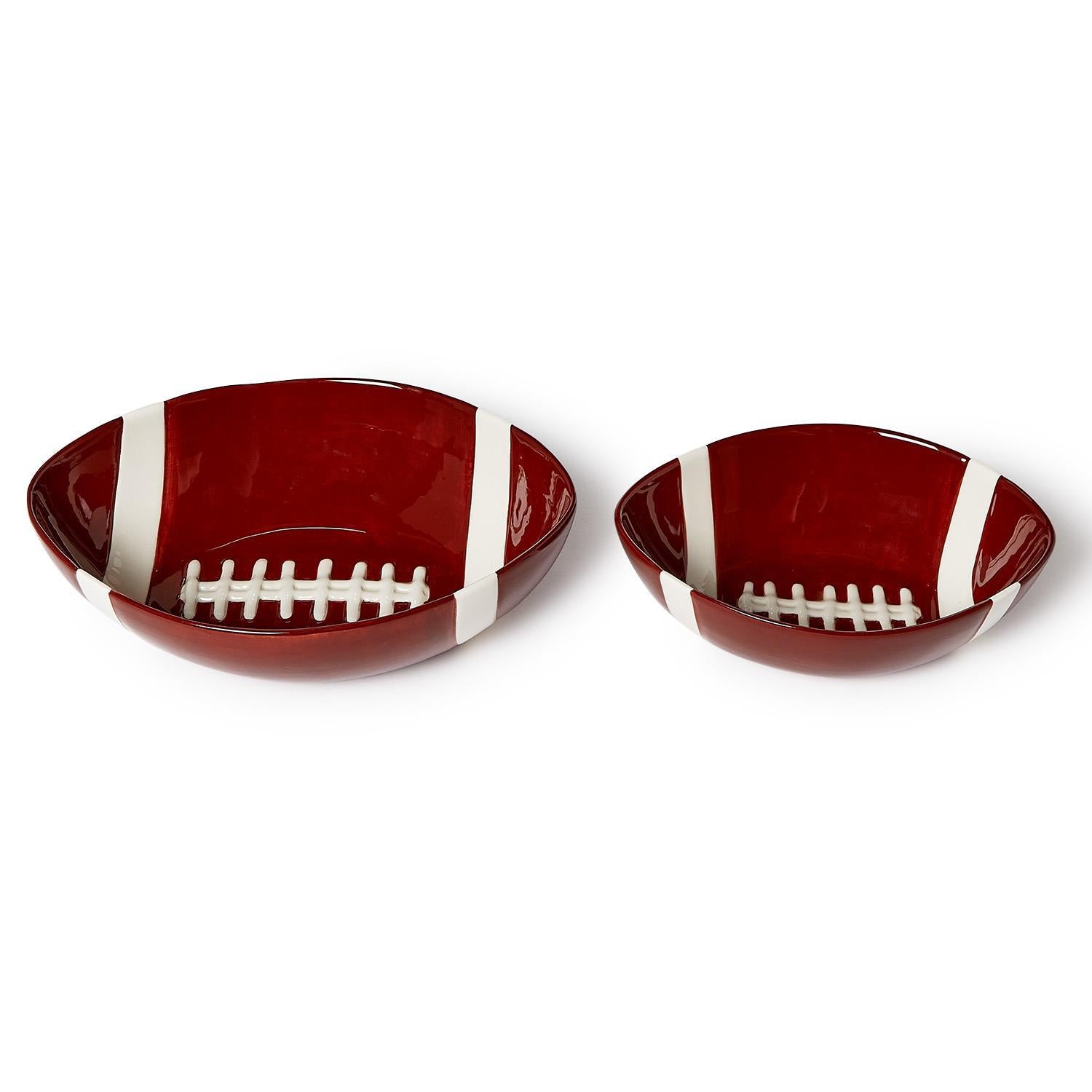 Football Tidbit Bowl Set of 2
