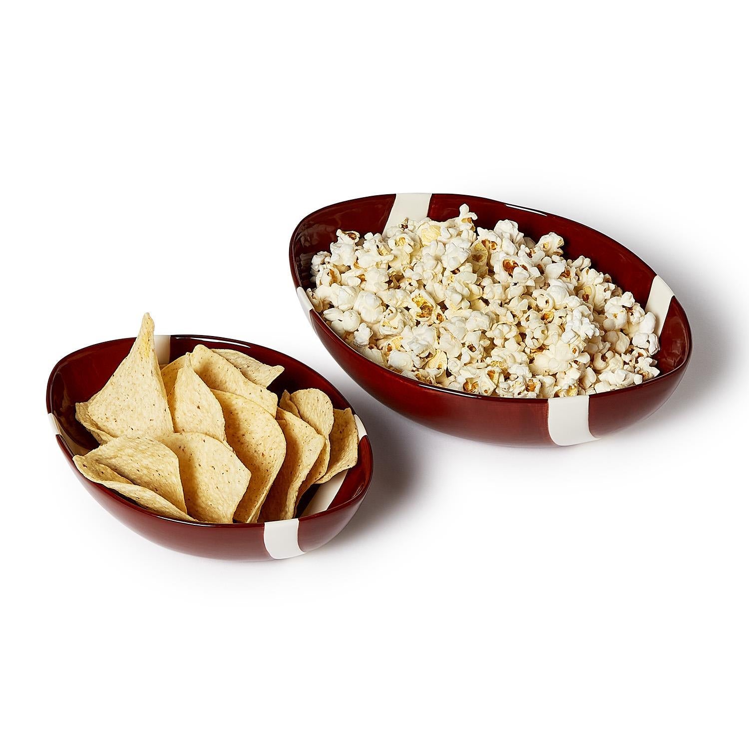 Football Tidbit Bowl Set of 2