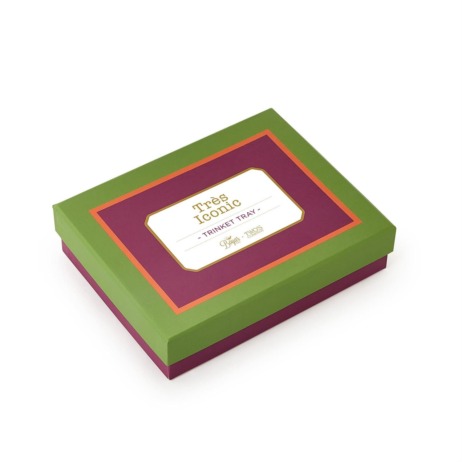 Macaron Icon Trinket Tray with Saying in Gift Box