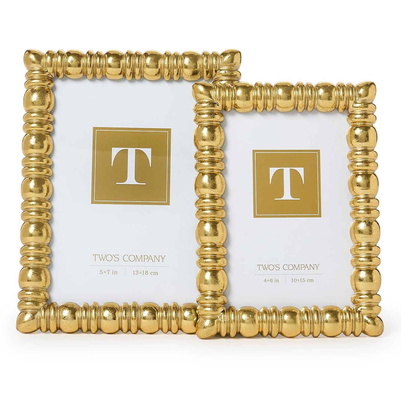 Spindle Gold Photo Frame Set of 2