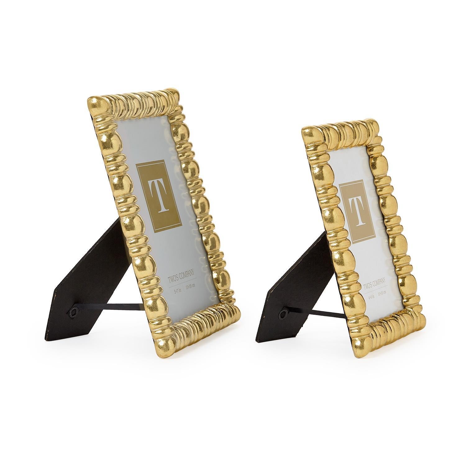 Spindle Gold Photo Frame Set of 2