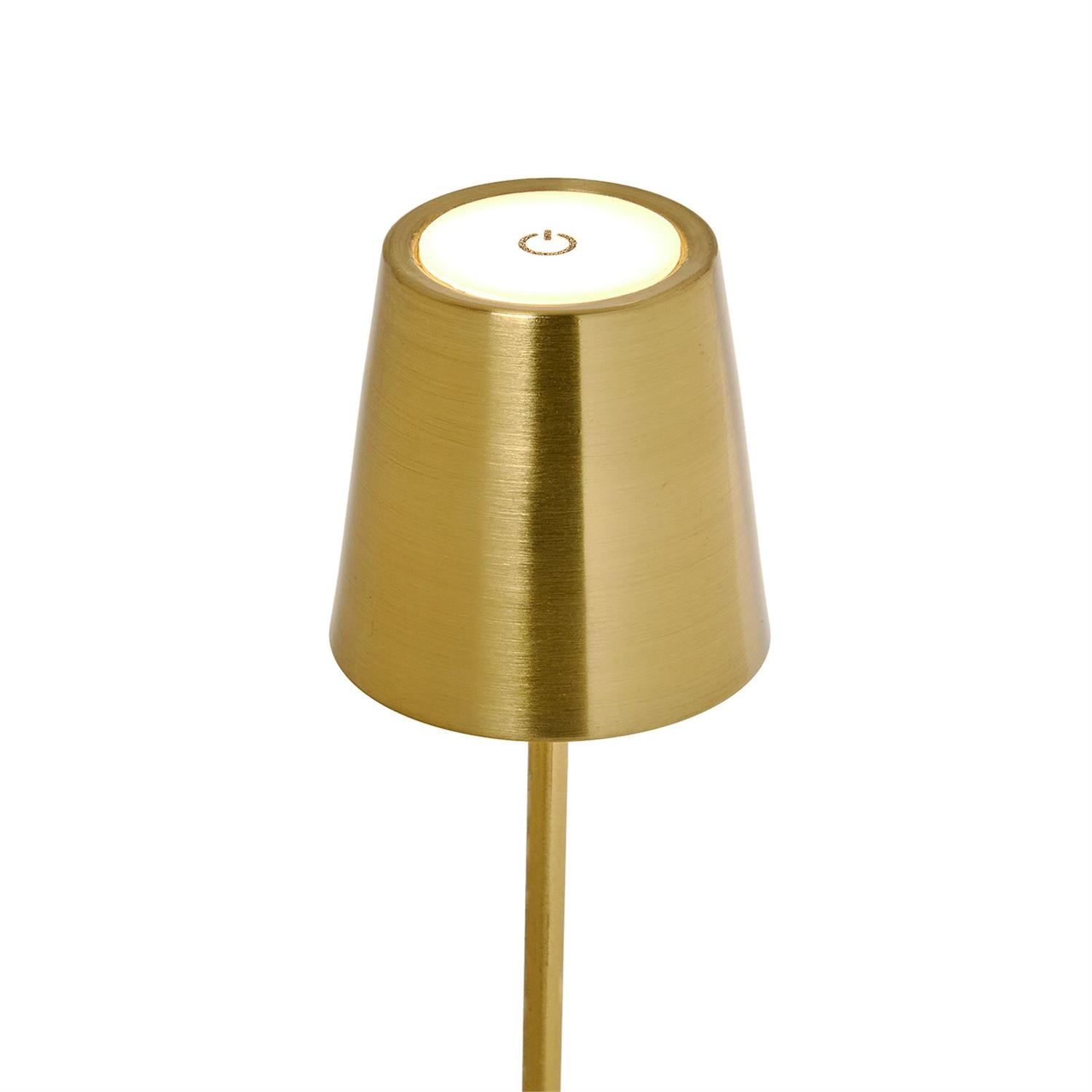 LED Cordless Gold Metallic Mini Table Lamp in Gift Box