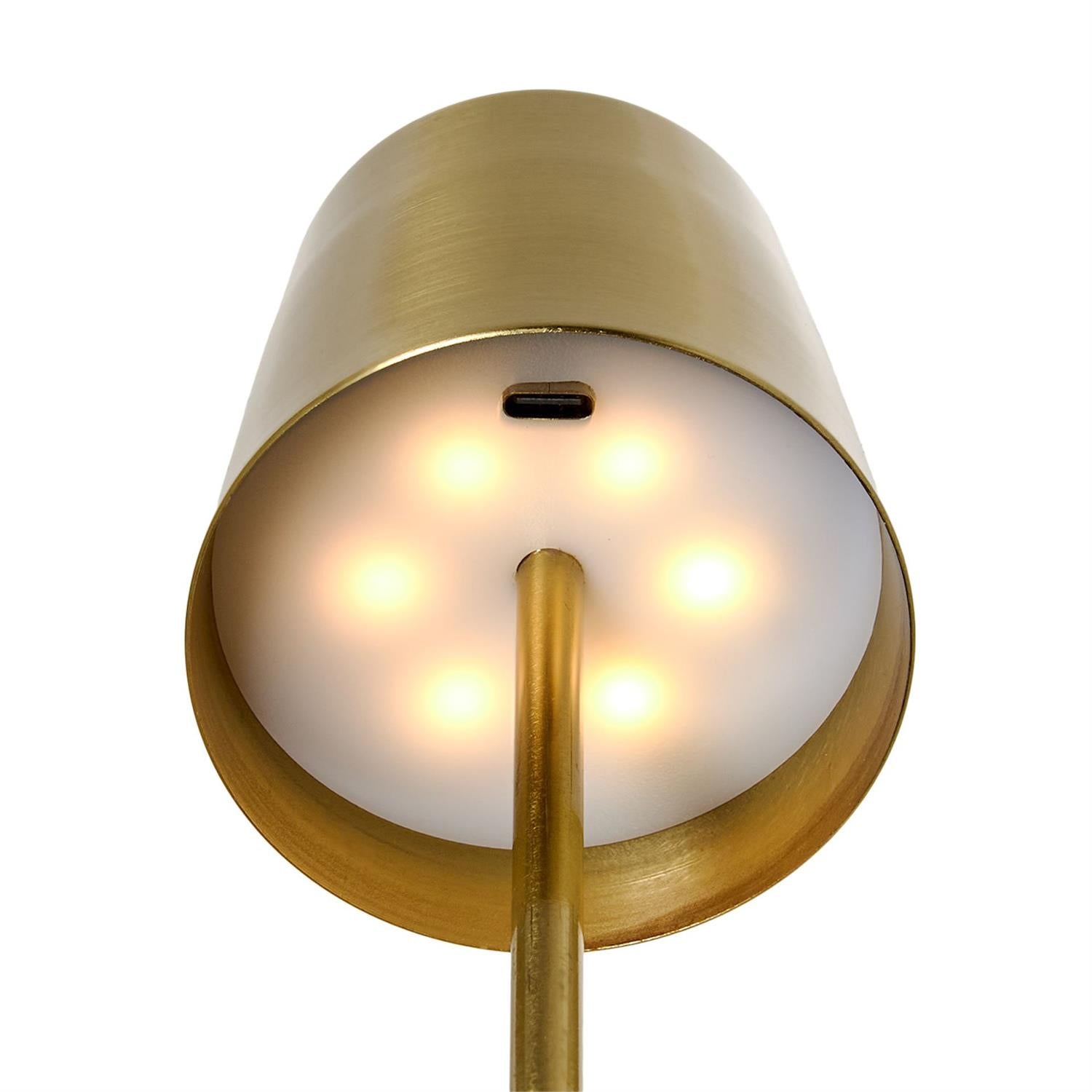 LED Cordless Gold Metallic Mini Table Lamp in Gift Box