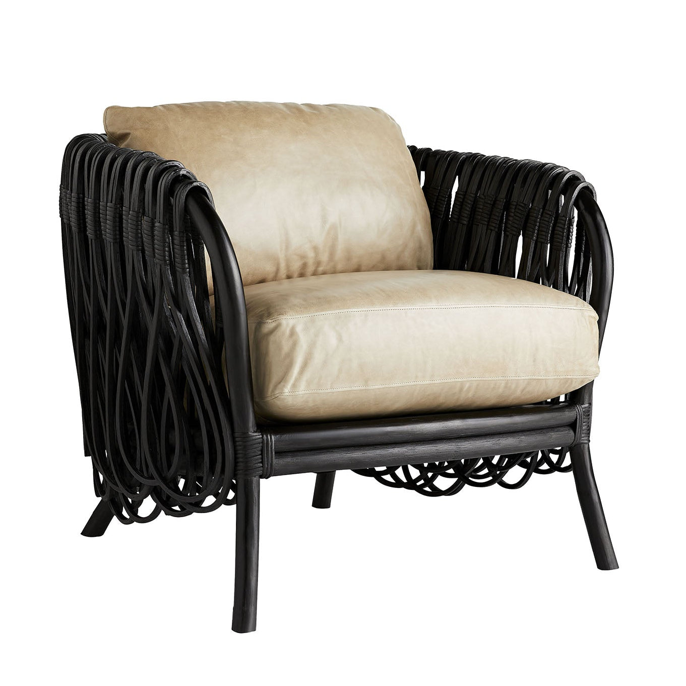 Arteriors Strata Oyster Leather Lounge Chair