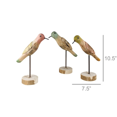 Parakeet Sculpture Set of 3