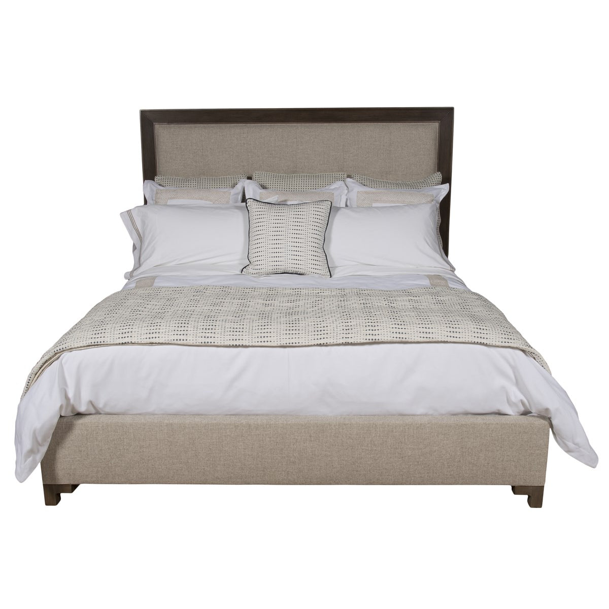 Vanguard Furniture Louise King Bed Kidders Porcelain with Bracket Leg and Woodcliff (Sto Tannery & Loom Program