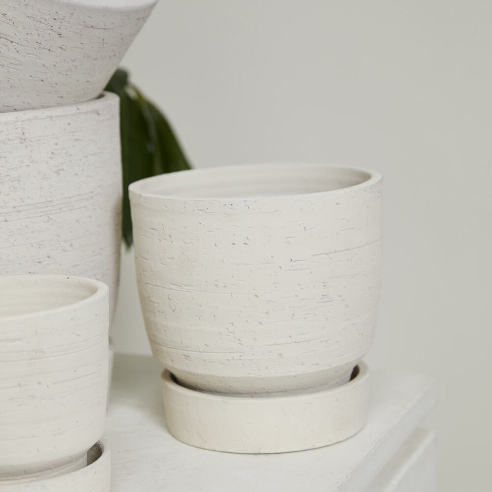 Salavage Pot with Saucer for home and event decor