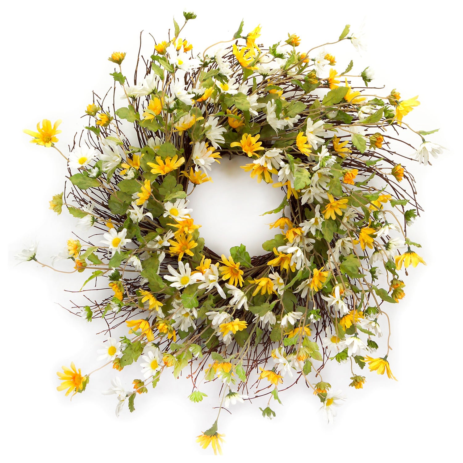 Mixed Daisy Floral Wreath