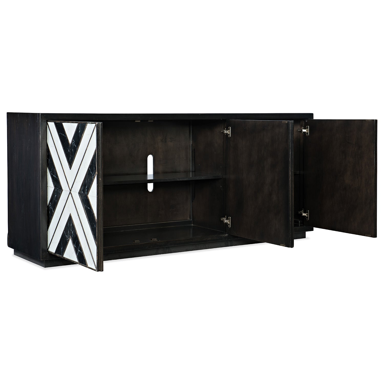Hooker Furniture Sanctuary Noir Et Blanc Entertainment Console