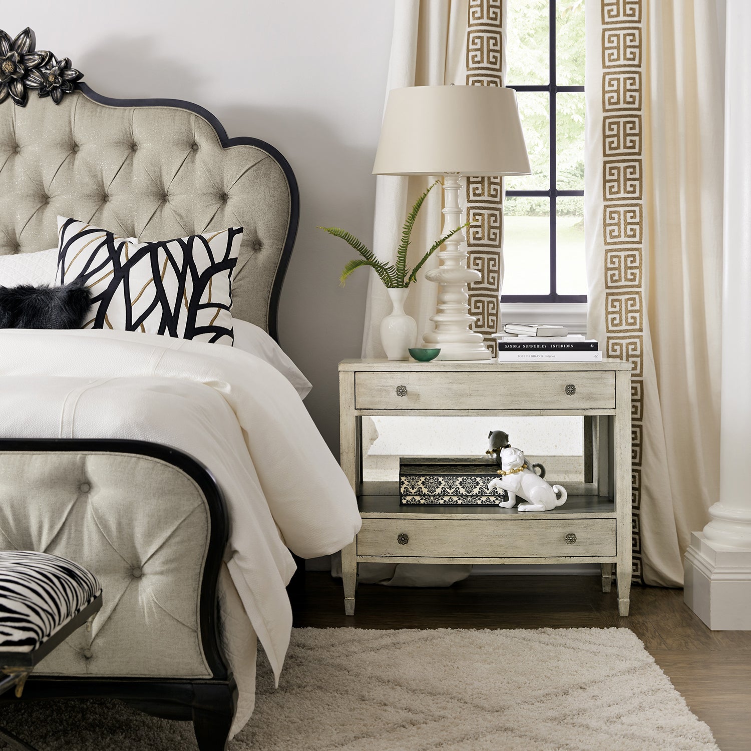 Hooker Furniture Sanctuary Gemme Two Drawer Nightstand