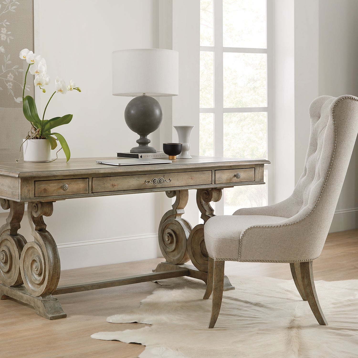 Hooker Furniture Castella Tufted Dining Chair Set of 2