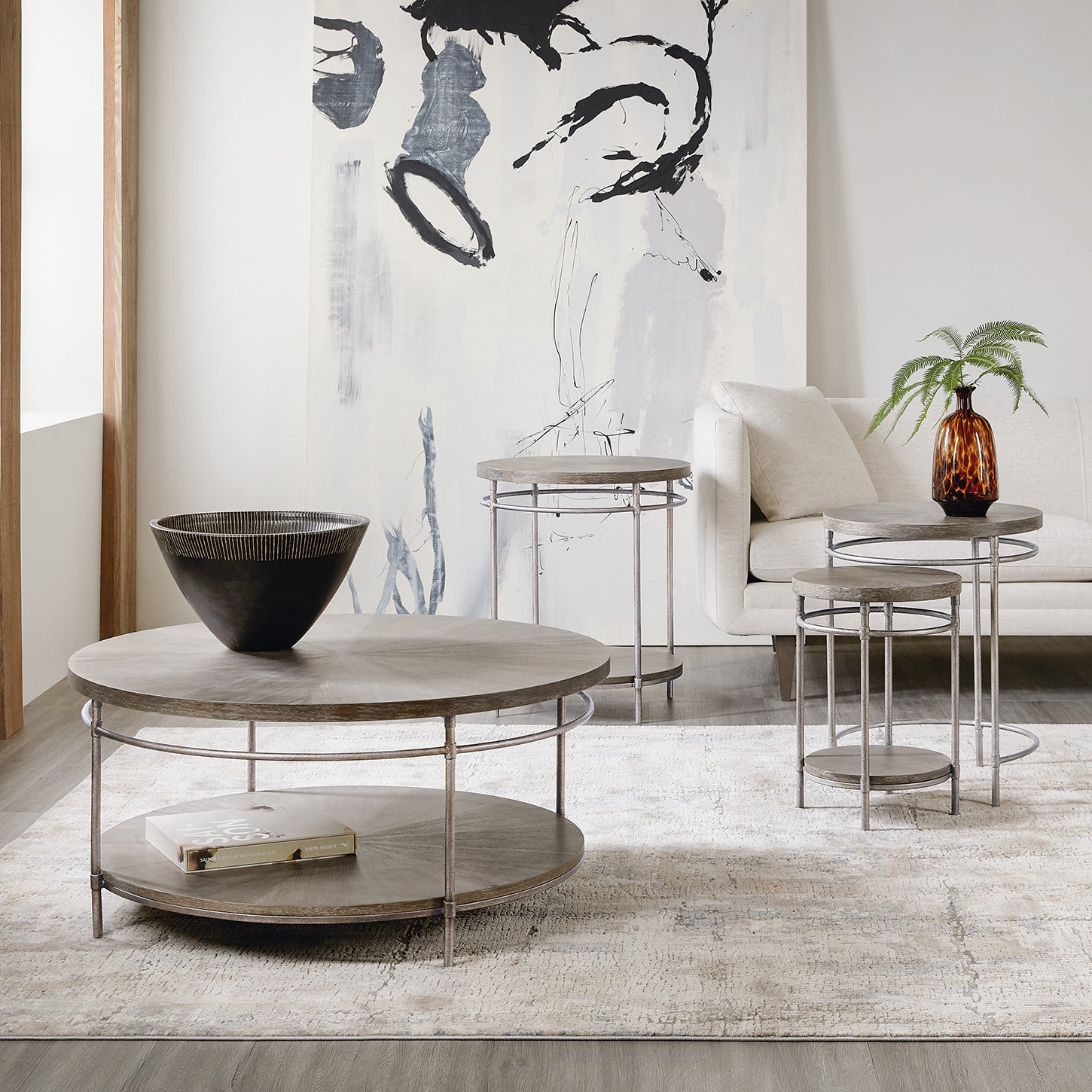 Hooker Furniture Round End Table Set of 2