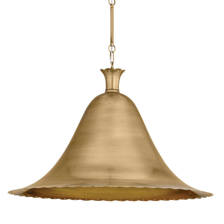 Hudson Valley Lighting Asbury Large Pendant in Patina Brass, primary product view