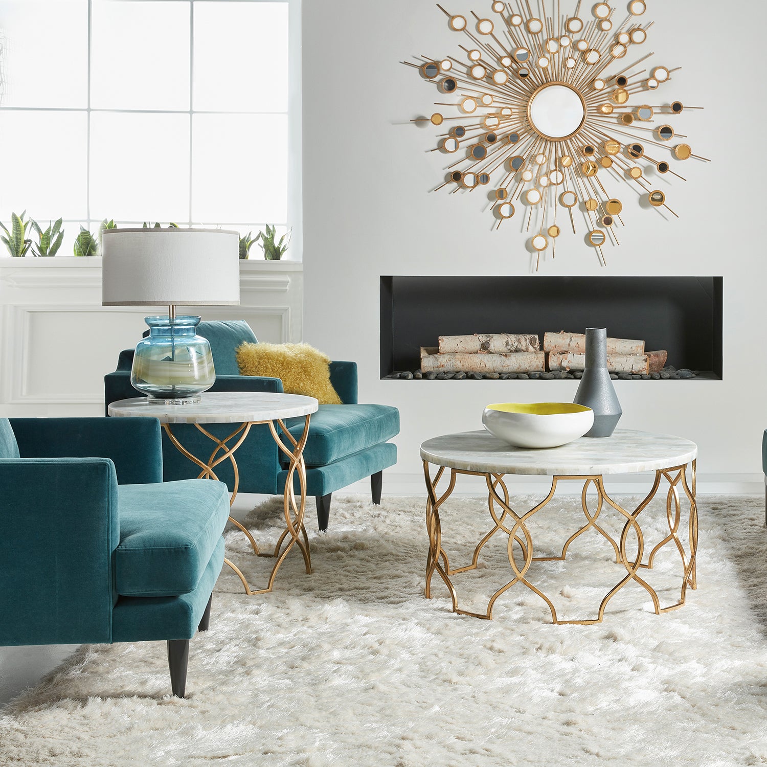 Hooker Furniture Melange Corrina Round Lamp Table