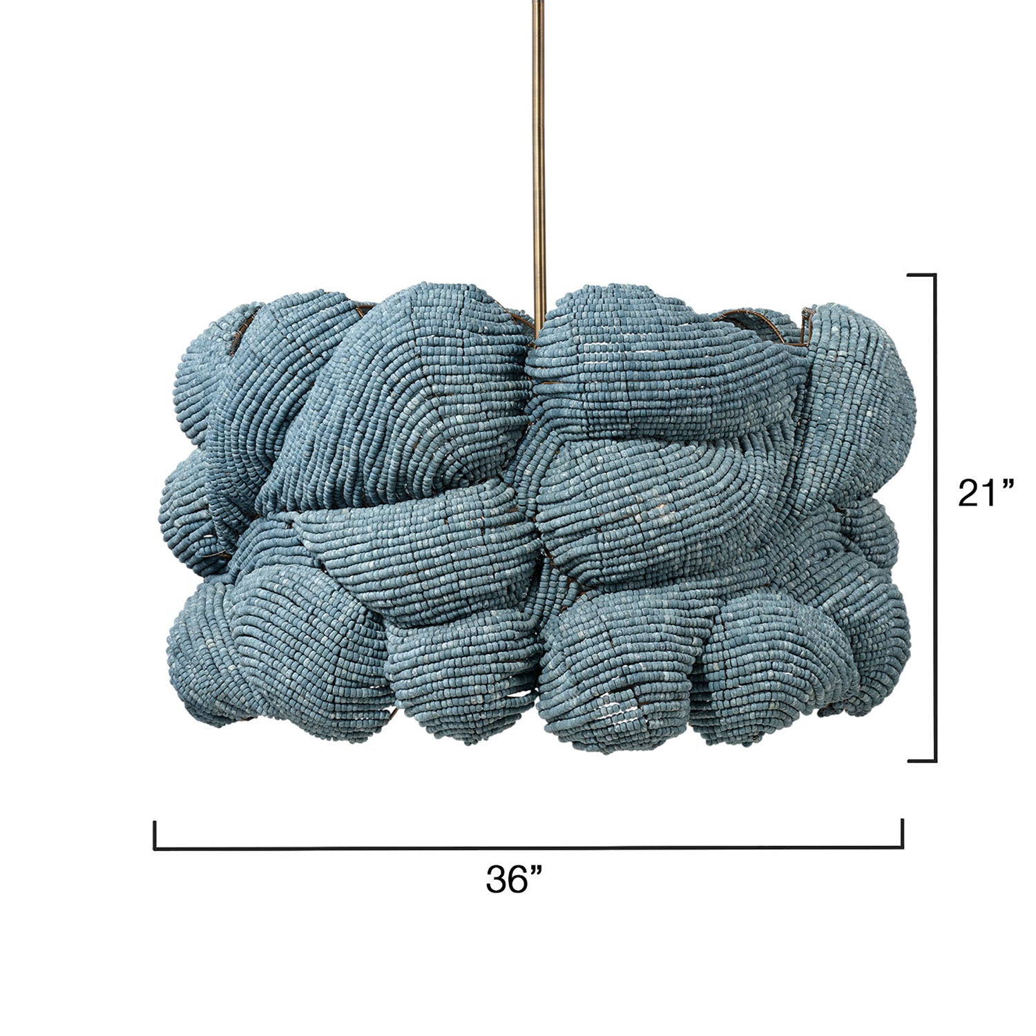 Jamie Young Anguilla Blue Large Chandelier