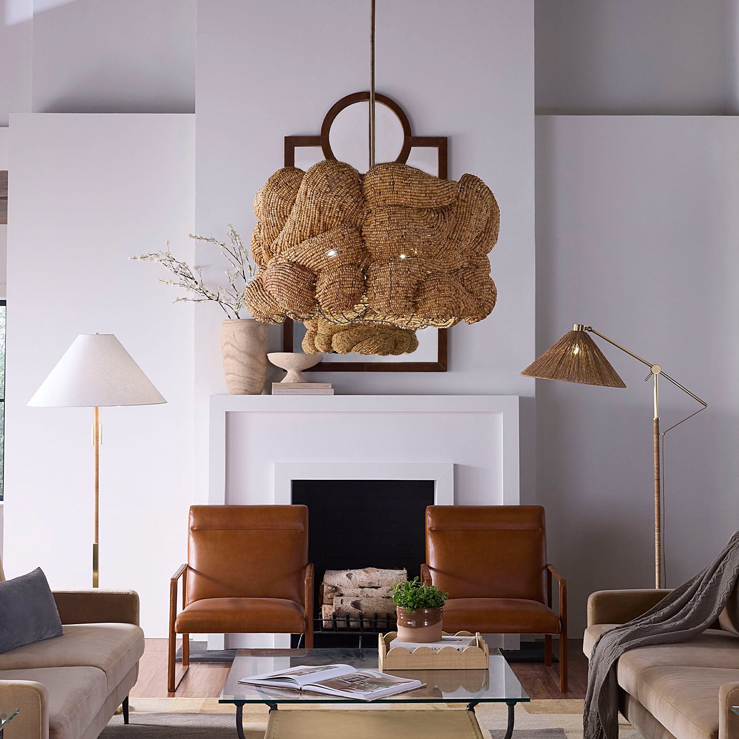 Jamie Young Anguilla Natural Large Chandelier