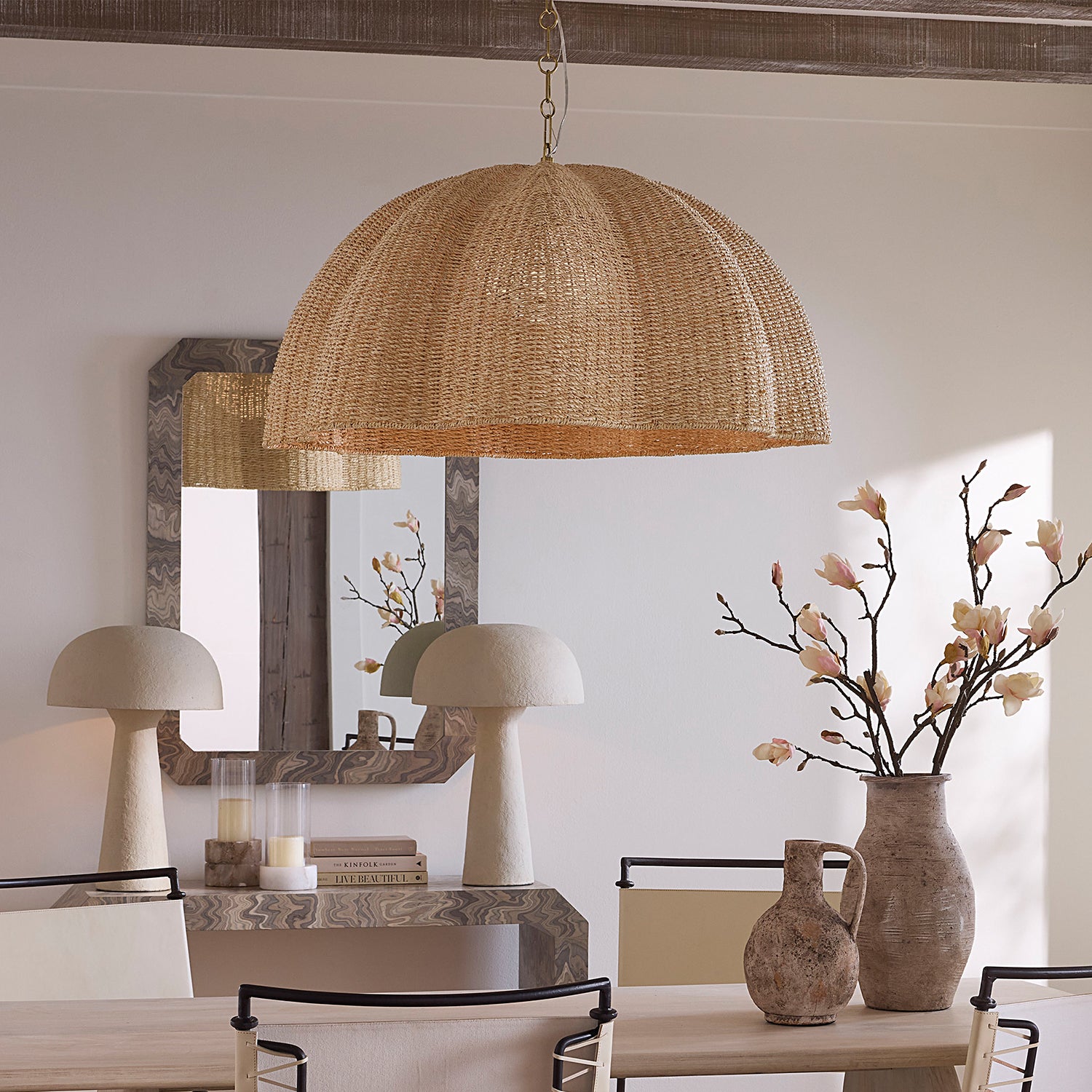 Jamie Young Rosemary Natural Large Pendant