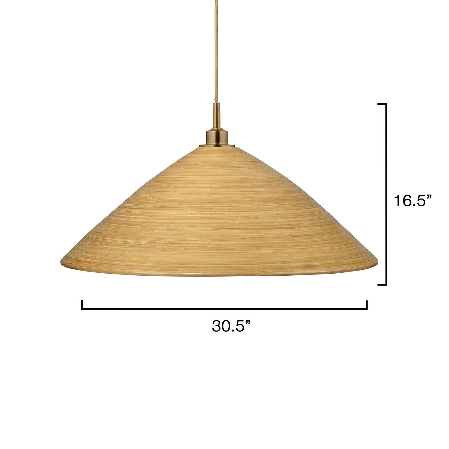 Jamie Young Spun Natural Bamboo Large Pendant