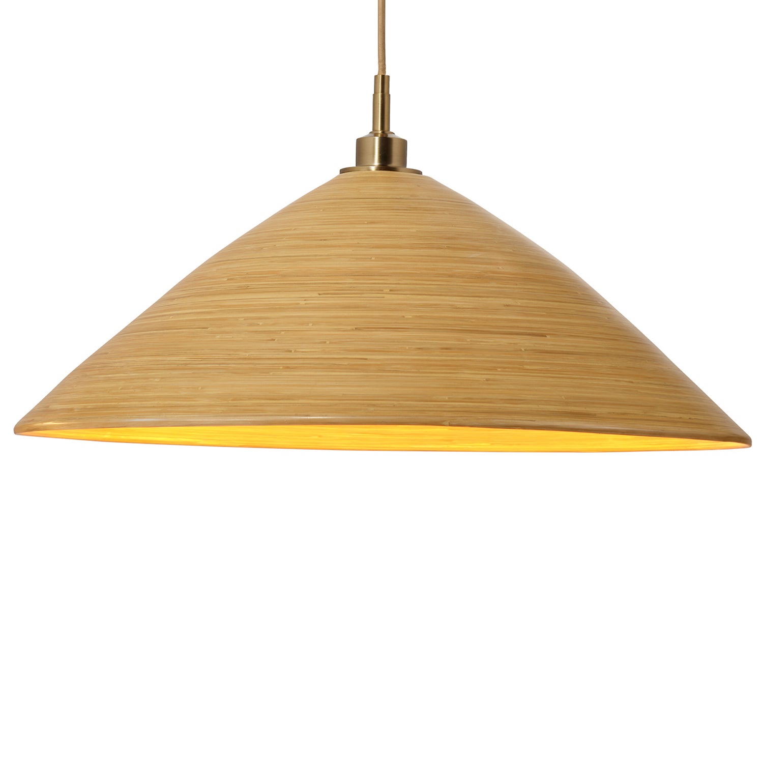 Jamie Young Spun Natural Bamboo Large Pendant