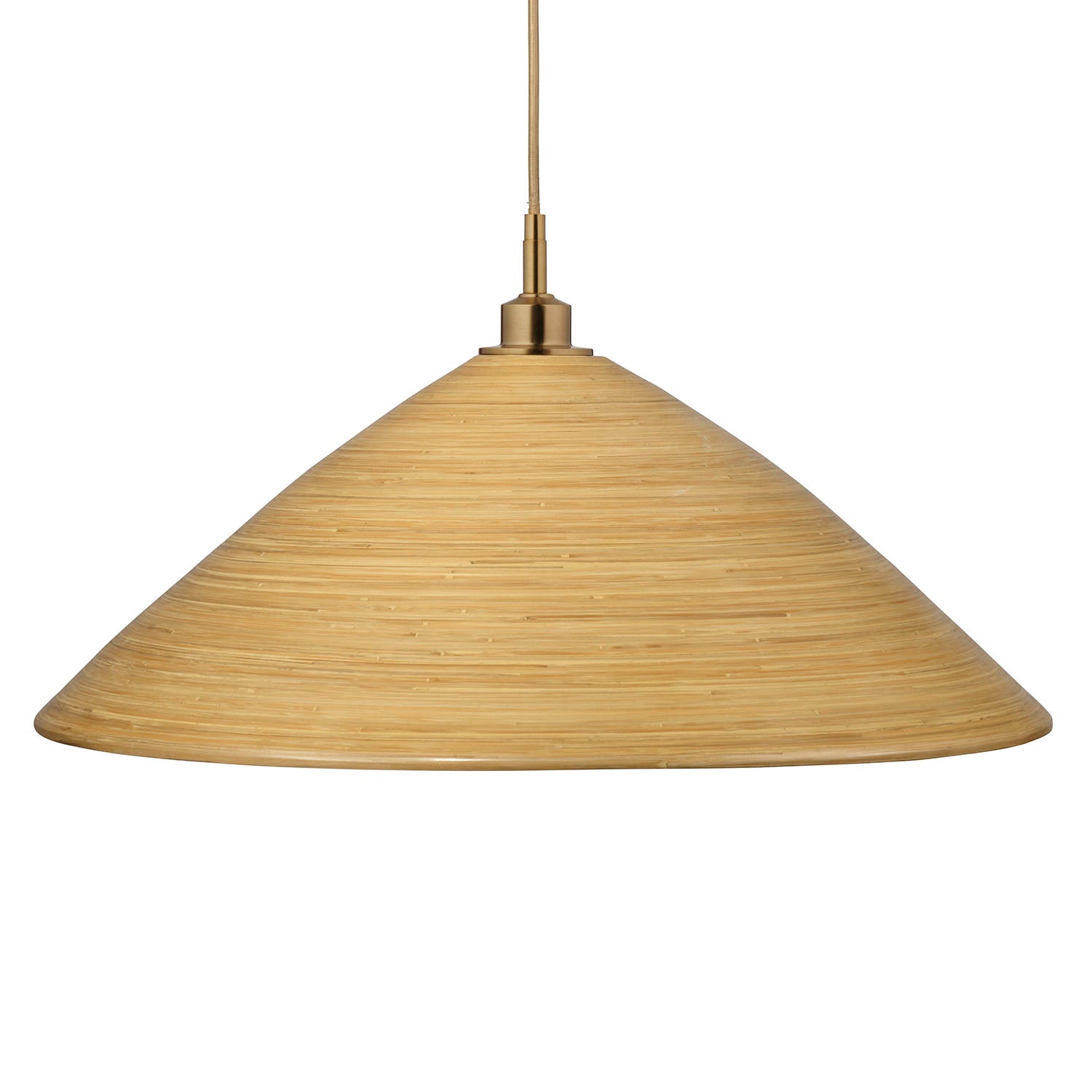 Jamie Young Spun Natural Bamboo Large Pendant