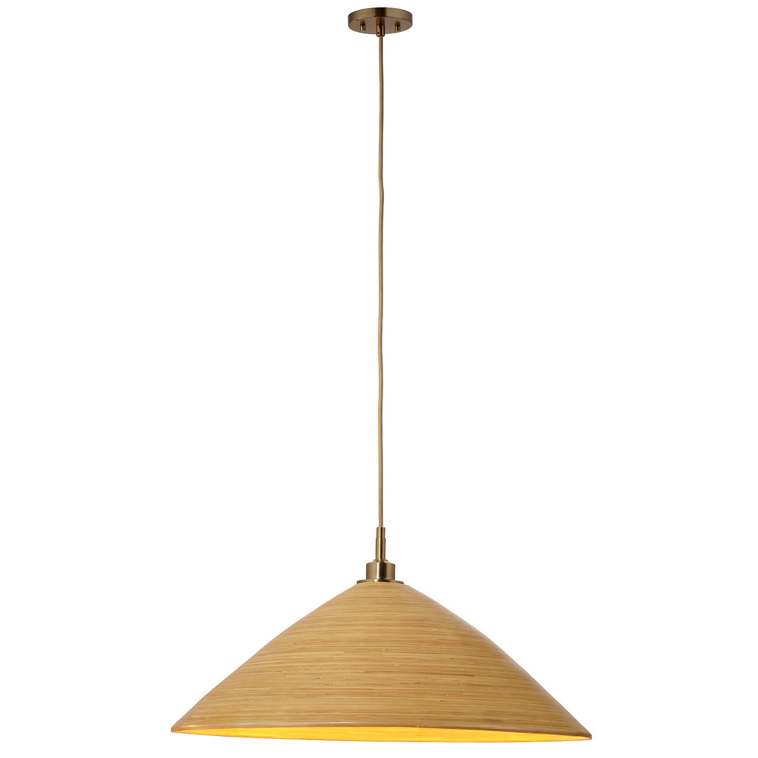 Jamie Young Spun Natural Bamboo Large Pendant
