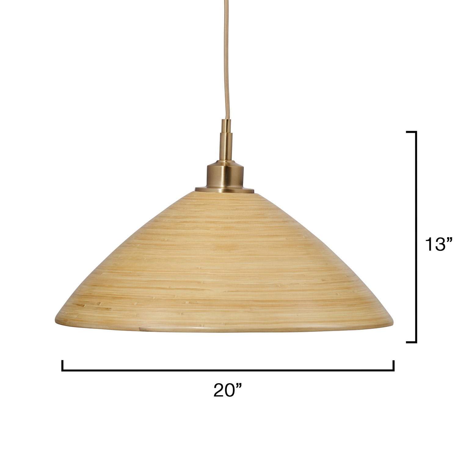 Jamie Young Spun Natural Bamboo Small Pendant