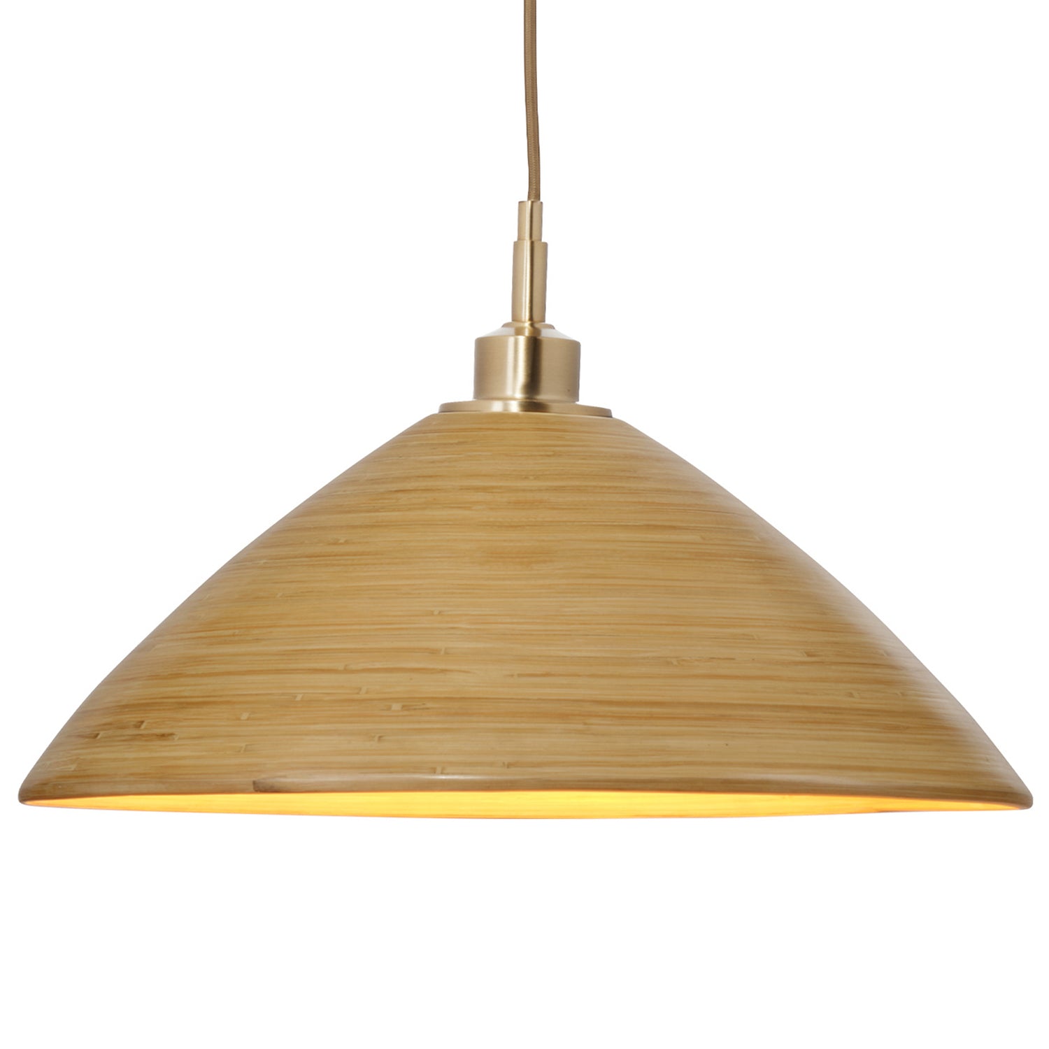 Jamie Young Spun Natural Bamboo Small Pendant