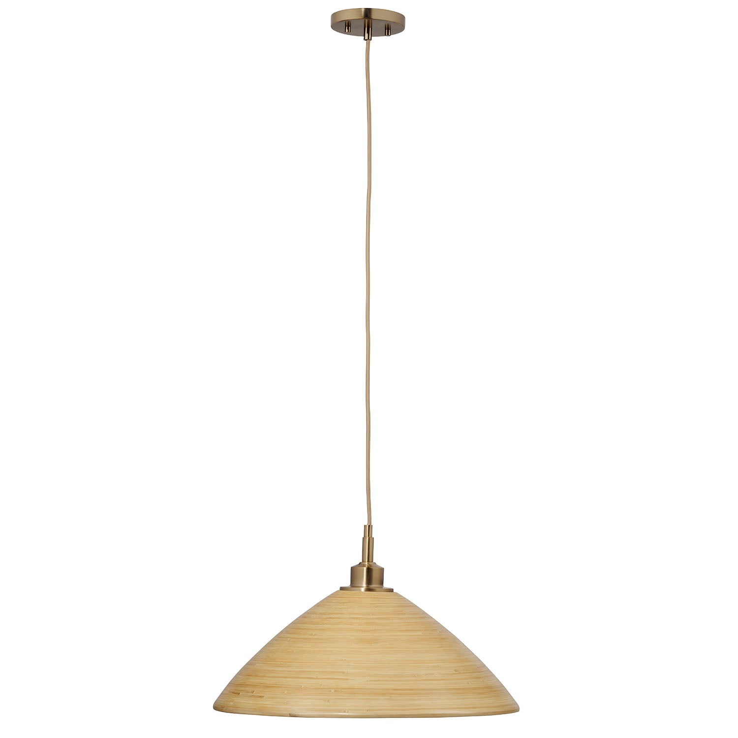 Jamie Young Spun Natural Bamboo Small Pendant