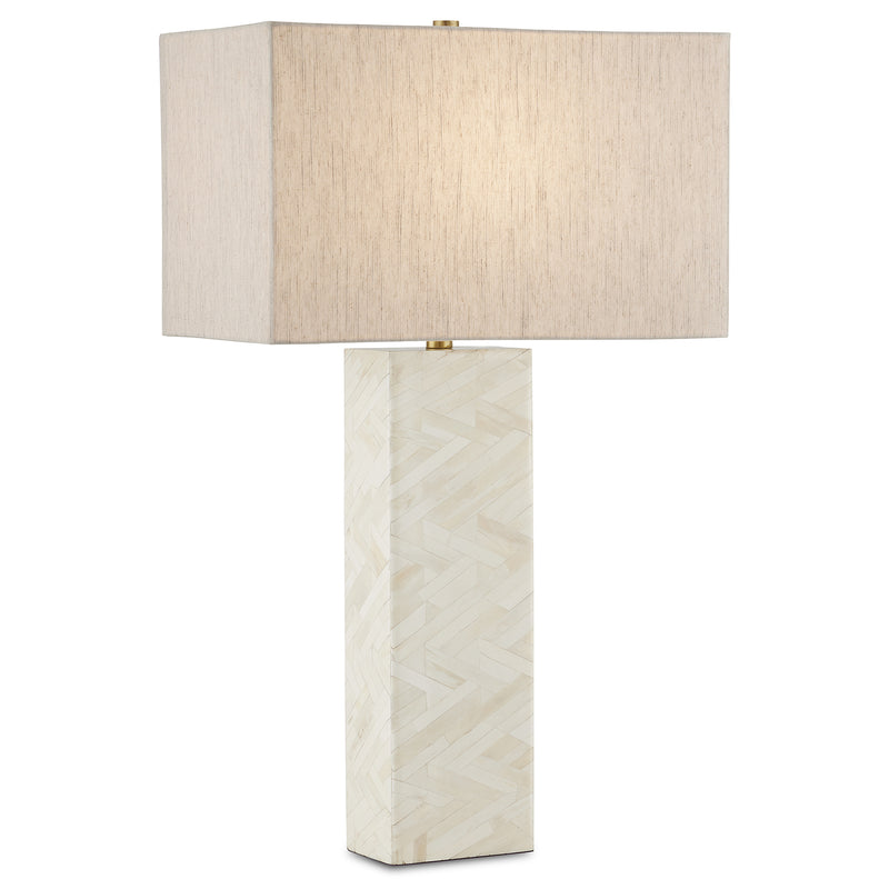 Currey & Co Elegy White Table Lamp