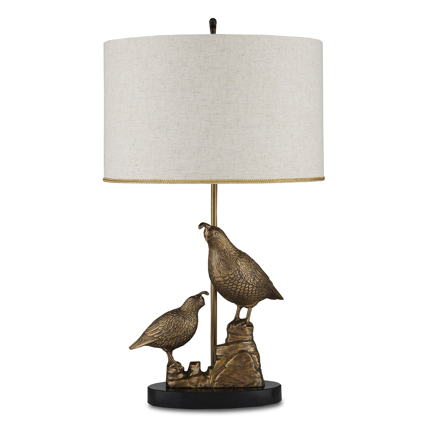 Currey & Co Codorniz Brass Table Lamp