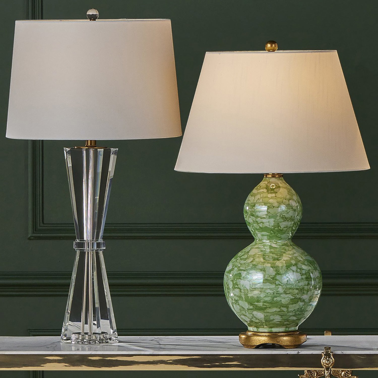 Currey & Co Eau de Nil Table Lamp