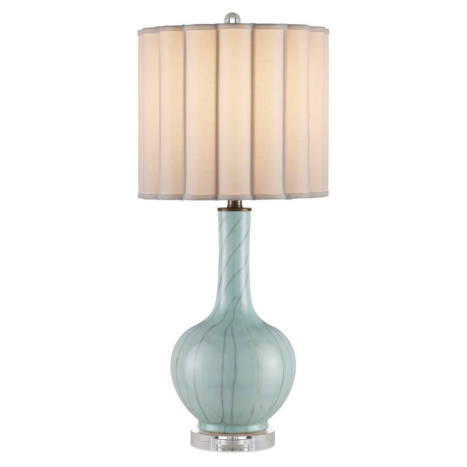 Currey & Co Celadon Crackle Table Lamp