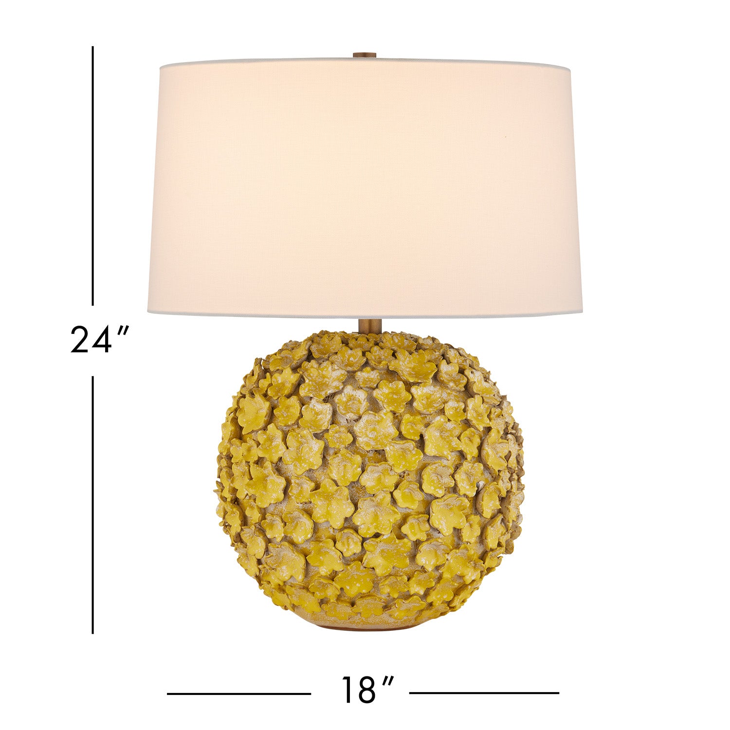 Currey & Co Mantilla Yellow Table Lamp