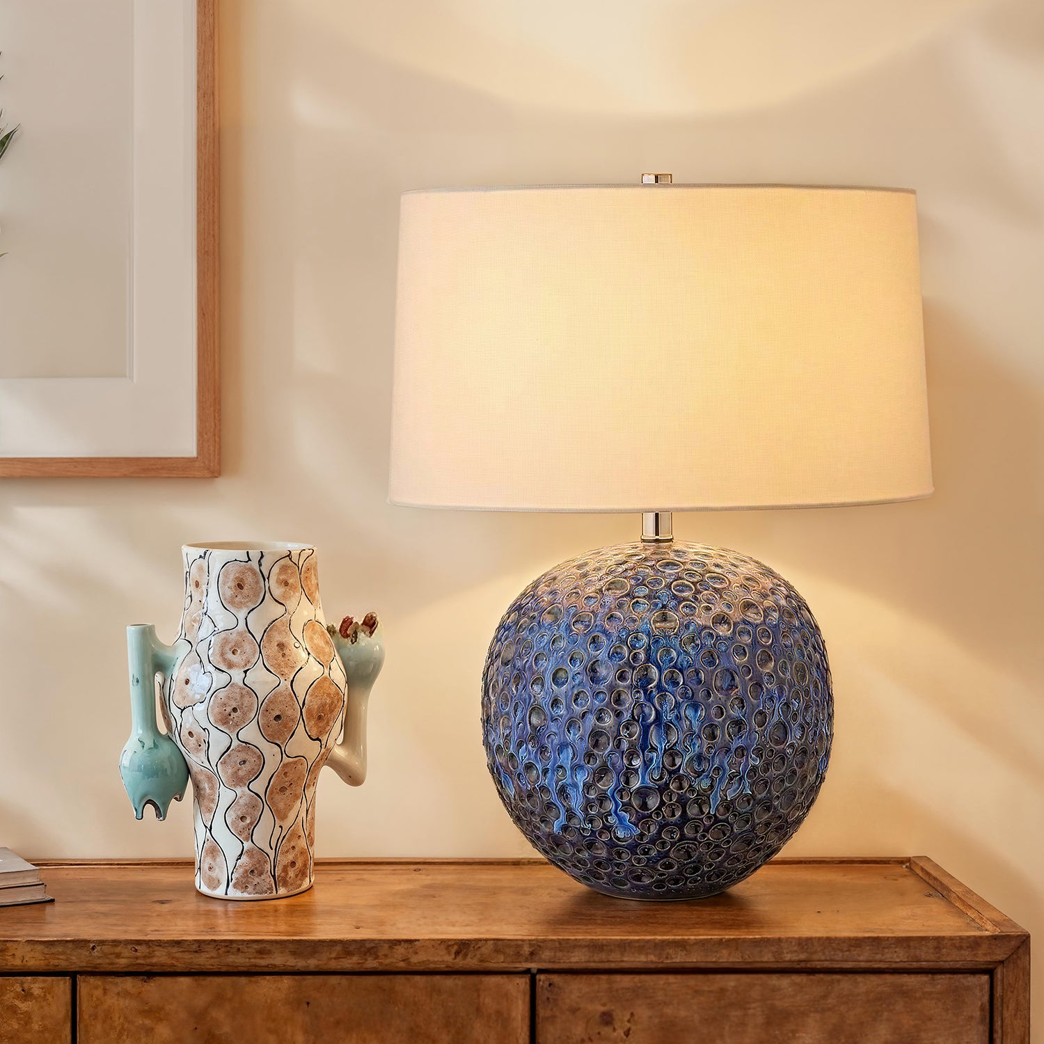 Currey & Co Mantilla Blue Table Lamp