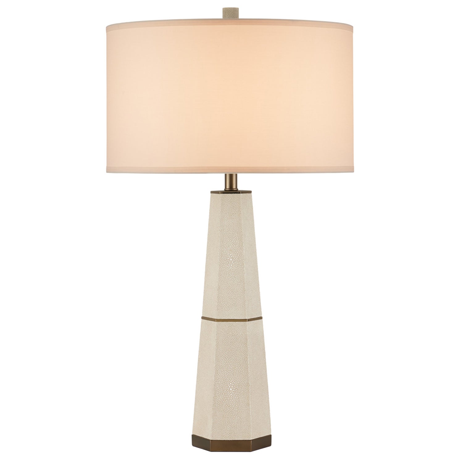 Currey & Co Galuchat Ivory Tapered Table Lamp