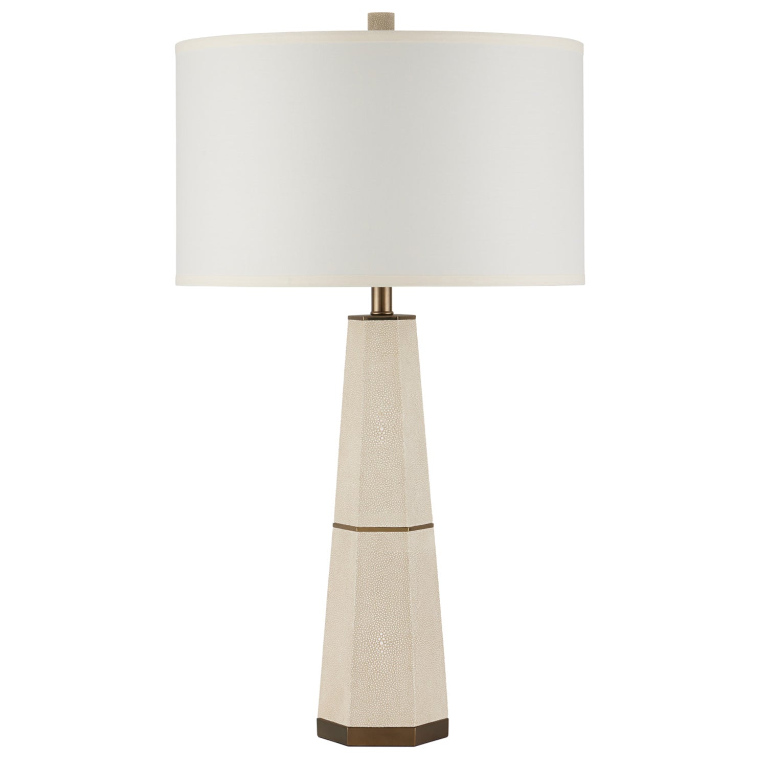 Currey & Co Galuchat Ivory Tapered Table Lamp