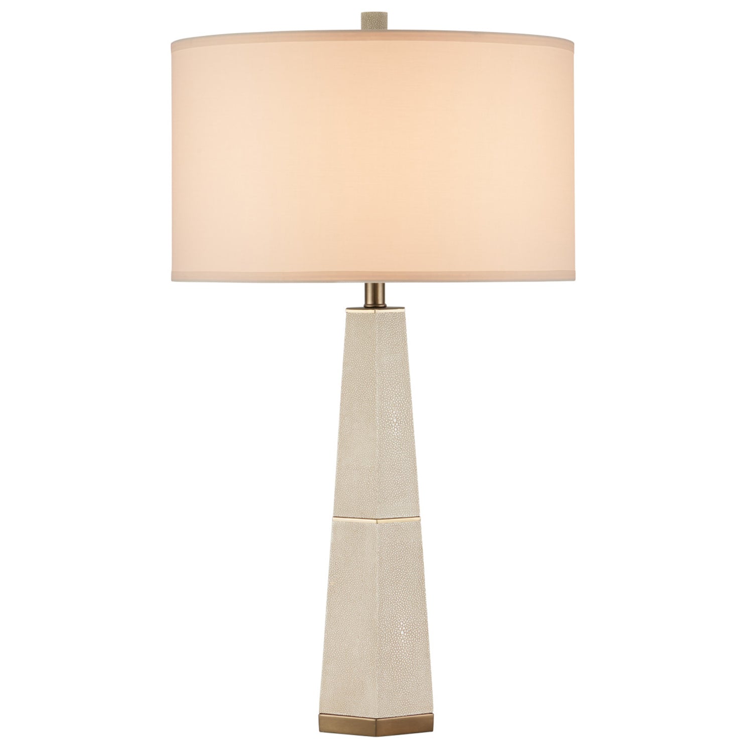 Currey & Co Galuchat Ivory Tapered Table Lamp